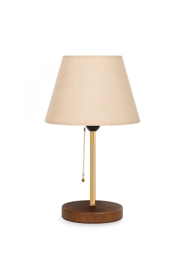 Homing Sera Ahşap Ayaklı Abajur Ayd-2647 Kahverengi