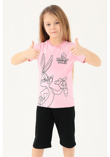 Looney Tunes L1588-2 Çocuk  Pembe Tişört