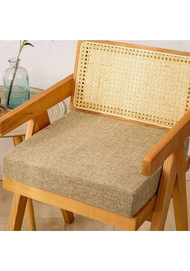 Koltuk Konfor Pedi Sandalye Minderi 45x45x8 Bej