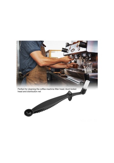 Yaleker İki Uçlu Kahve Makinesi Filtre Temizleme Fırça Ve Toz Kaşığı - Ergonomik Tutamaklı Dayanıklı Plastik Diğer