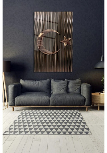 Türk Bayrağı Dikey Cam Tablo Modern Ev Ofis Salon Hediyelik Büyük Tablo Duvar Dekoru Bayrak