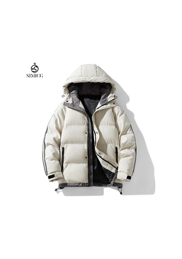 Kışlık Dar Kesim, Şık Ve Çok Yönlü Erkek Pamuklu Ceket Haki