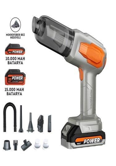 20000pa 120w Güçlü Emişli Çift Bataryalı Kablosuz Vakumlu Üflemeli Mini Araç Süpürgesiv -