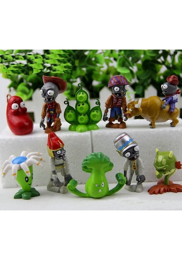 Plants And Zombies Zombiler Bitkiler 10 Adet 3-7 Cm Figur Set