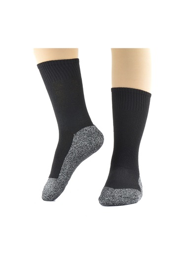 Jeehugo Siyah Isı Yansıtan Alüminyumlu Lifli Termal Çorap - Bisiklet, Kayak, Dağcılık İçin Isı Sağlama Ve Kompresyon Özelliği Siyah