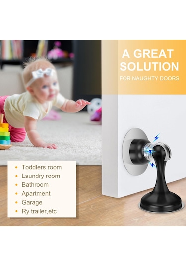 Geeroyoo Manyetik Kapı Tutucu: Duvar Ve Kapı Koruyucu, Güçlü Mıknatıs, Kolay Kurulum, Geniş Kullanım Alanı