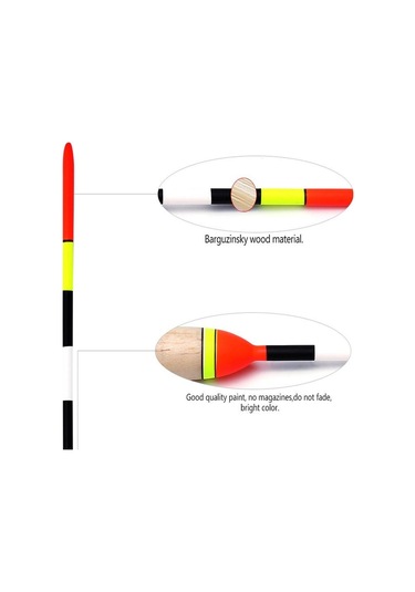 Ftk Barguzinsky Köknar Sarı Siyah 10 Adet/grup Balıkçılık Şamandıra Uzunluğu 15.5-17 Cm Şamandıra Ağırlığı 2g-6g Float 2g Length 19cm