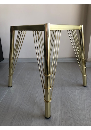 Metal, 40 Cm Gold Kaplama Sandalye Ayağı 2 Adet