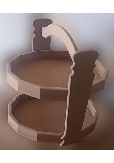 Hobi Adn Dekoratif Meyve Sepeti Ahşap Mdf Ham Cnc Kesim El Yapım