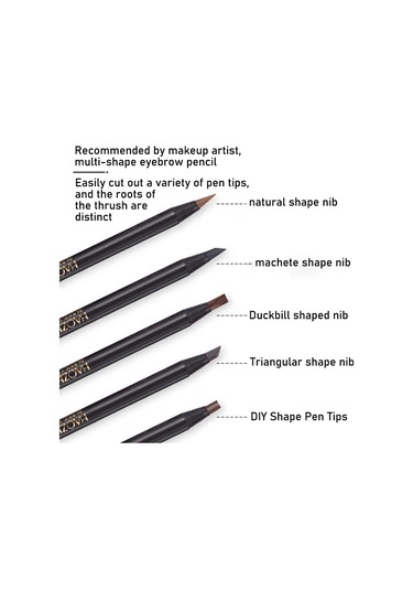 1 Adet Uzun Ömürlü Su Geçirmez Kaş Kalemleri Fırça İle Kapalı Kalıcı Makyaj 2pcs 10 0