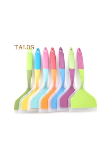 Siyah Mutfak Spatula Kullanışlı Silikon Spatula Isıya Dayanıklı Yapışmaz Pişirme Spatula Asılı Delikli Ev Tedarik