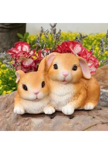 Pazly Tavşanı Reçine Paskalya Heykelciği - Suntek Küçük Pot Xn