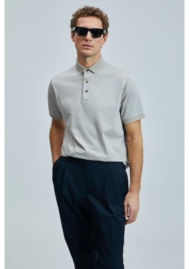 Lufian Erkek Polo Yaka T Shirt 111040228 Bej Bej