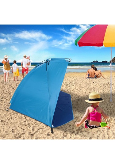 Lemestar Mavi İki Kişilik Taşınabilir Çadır - Balıkçılık, Plaj Ve Kamp İçin Hafif, Dayanıklı Ve Ventile Edilebilir Güneş Koruyucu Mavi