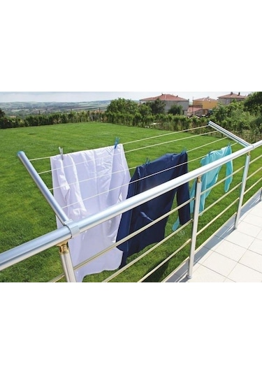 Alüminyum Balkon Çamaşır Kurutmalık Balkon Çamaşır Askısı Sarı
