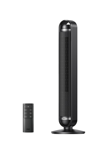 DREO Cruiser TF611S Kule Tipi Vantilatör, WiFi Kontrollü, Alexa Uyumlu, 25dB Sessiz Fan, 9 Hızlı, 90° Salınımlı, Kumandalı Siyah
