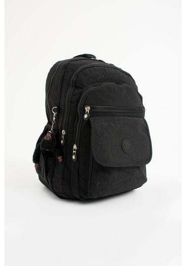 Ultra Hafif Çok Cepli Su Geçirmez Sırt Çantası Unisex Siyah Model:571-2a - Siyah