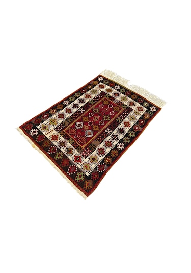 El Dokuma Antika Gömürgen Kilimi 112x150 Kök Boya %100 Yün Kilim