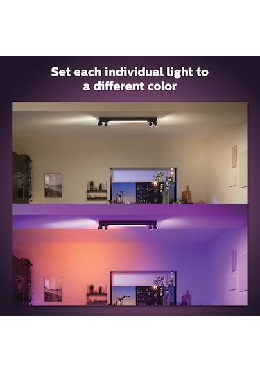 Philips Hue WCA Centris Led 4'lü Akıllı Spot Lamba 4x5.7W (Siyah)