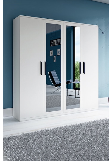 Metalia Gm 051 4 Kapaklı Aynalı Gardrop