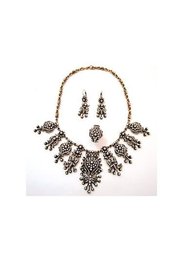 Aşina Gümüş  Elmas Montür Hurem Sultan Taşlı Set