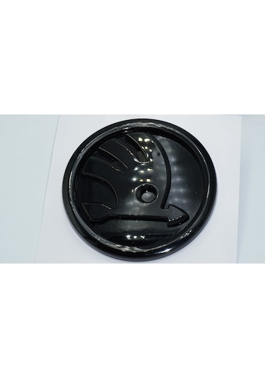 Dk Tuning Skoda Ön Kaput 9cm Yeni Nesil Parlak Siyah Logo Amblem