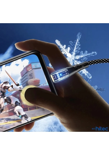 Schitec 6a 20w Type-c To Lightning 1m Hızlı Şarjkablo Mavi Yk255m