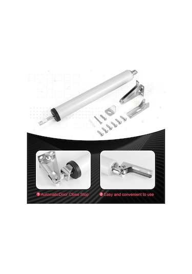 Pnömatik Kapı Kapatıcı Yumuşak Kapanma Otomatik 100 Derece Gümüş