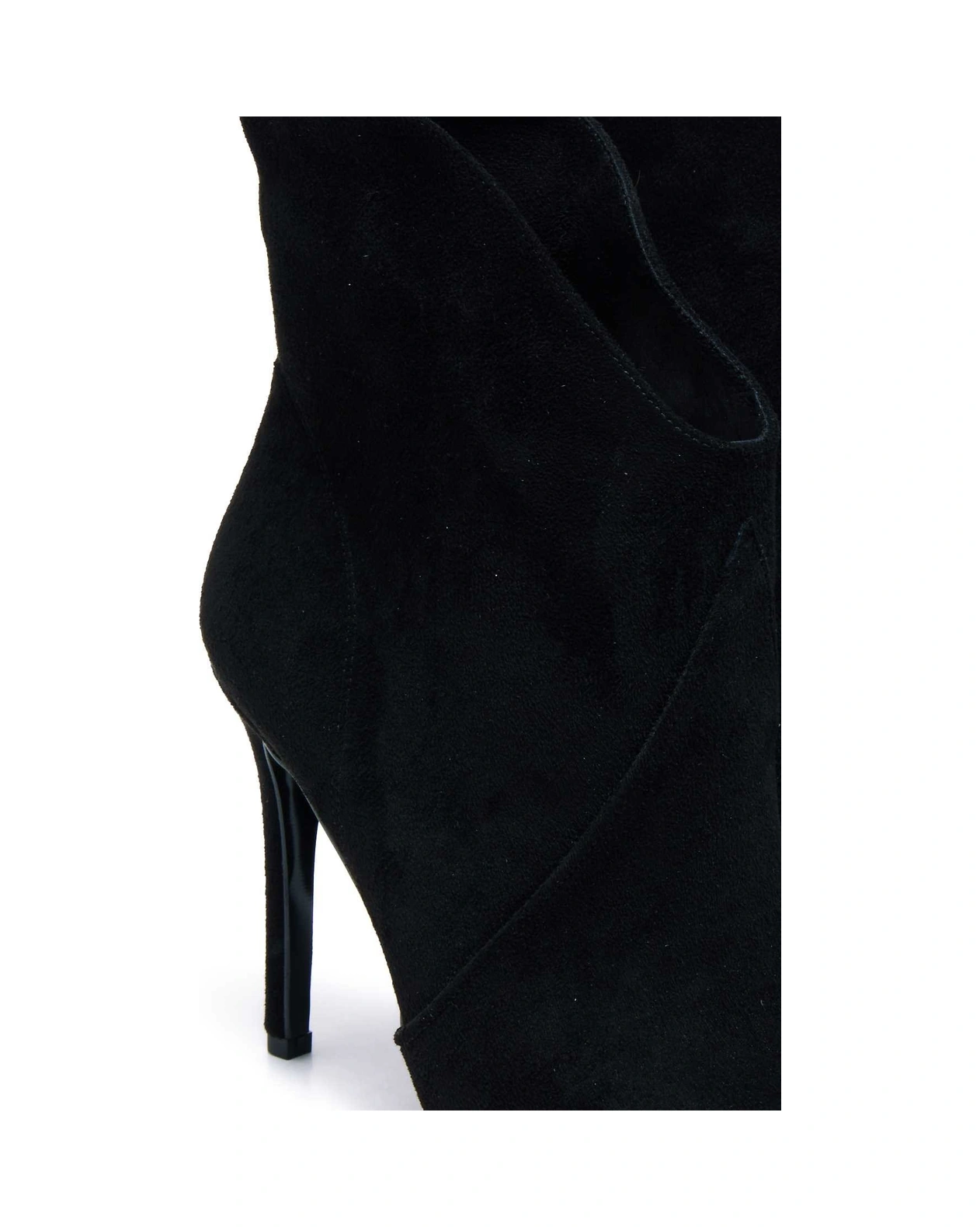 Bestello Ince Topuklu Neolit Taban Topuklu Bot 281-1134 Kadın Bot Siyah Suet