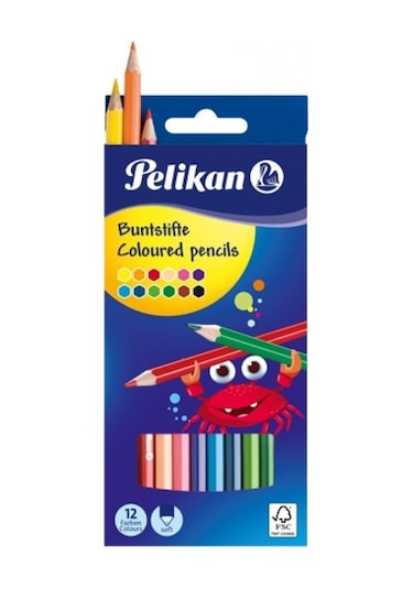 Pelikan Kuru Boya Kalemi 12 Renk Kuru Boya