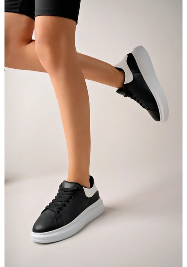 Luis A Costa Lc101 Siyah Arka Beyaz Bt Bağcıklı Kadın Ayakkabı Renkli