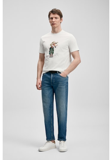 Lufian Duck Modern Grafik T- Shirt Kırık Beyaz Kırık Beyaz 111020292100510 Kırık Beyaz