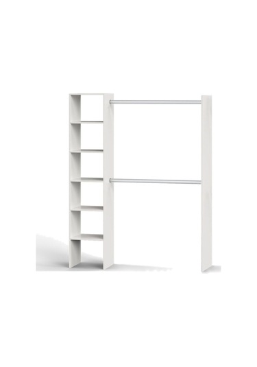 Efil Açık Giyinme Dolabı Gardırop Beyaz 140 Cm