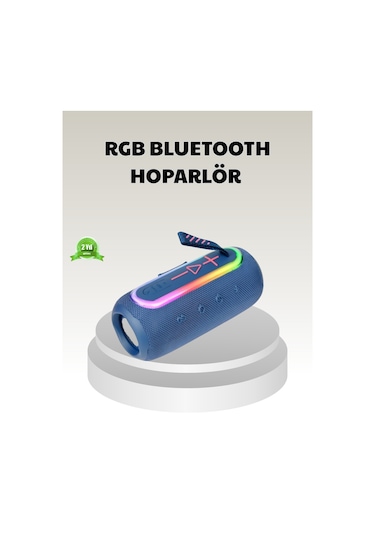 Nrzsnt Mavi Taşınabilir Bluetooth Hoparlör Kompakt Tasarım Ve Güçlü Ses