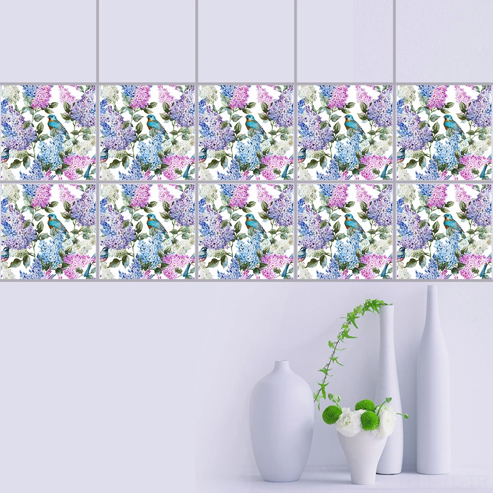 Hombey Mediterranean Stilleri Pvc Otomatik Yapıştırıcı Zemin Kaplama Sticker, 20x20 Cm, 10 Adet, Kolay Kurulum, Temiz Kaldırma, Ev Dekoru İçin Diğer