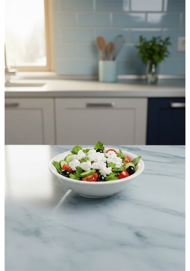 6'lı Valencia Salata Kasesi 22cm Dijital Valeria-b Rinart Krem
