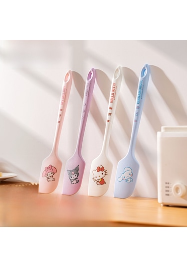 Springsun Sanrio Lisanslı Pasta Krem Kalemesi - Yüksek Sicaklığa Dayanıklı Silikon - Hamur Karıştırma, Yayma Ve Karıştırma Aleti Pembe, 5.5 28cm Diğer