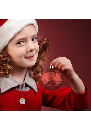 Dianziye Pvc Noel Ası Deco Topları - 12 Adet 6cm, Yeşil/gümüş/pembe Altın/kırmızı Rengi Seçenekli