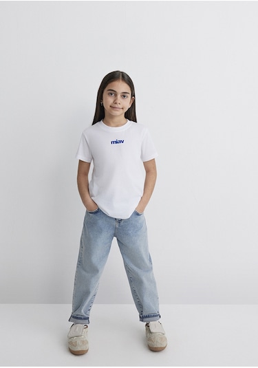 Mavi - Miav Baskılı Beyaz Tişört 66332620 Beyaz (510074593) Beyaz