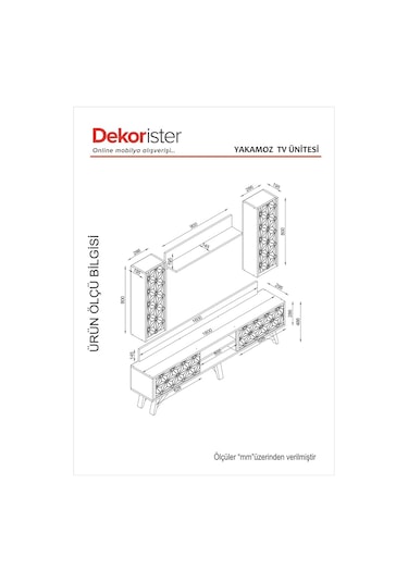 Dekorister Exclusive Yakamoz Tv Ünitesi Ceviz Dekorister Exclusive Yakamoz Tv Ünitesi Ceviz