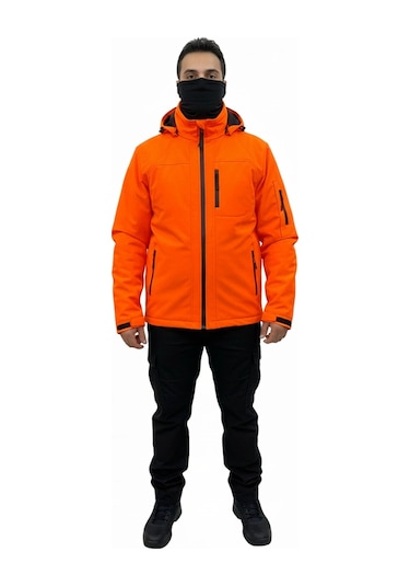 Mysia Outdoor Turuncu Soft Shell Mont Çift Kat Polarlı Turuncu
