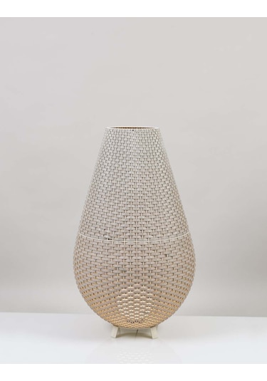 El Dokuması Rattan Yer Aydınlatması 110 Cm