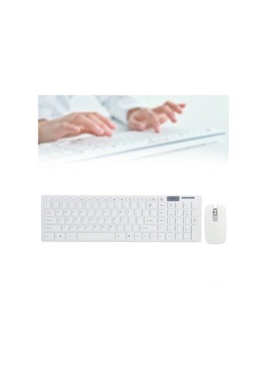 Tenfowee Hk-06 Siyah Kablosuz Klavye-fare Seti: 10m Uzak Bağlantı, Ergonomik Tasarım, Medya Tuşları, 101 Tuş + 3 Buton Fare, Abs+silikon Malzeme İle Dayanıklı