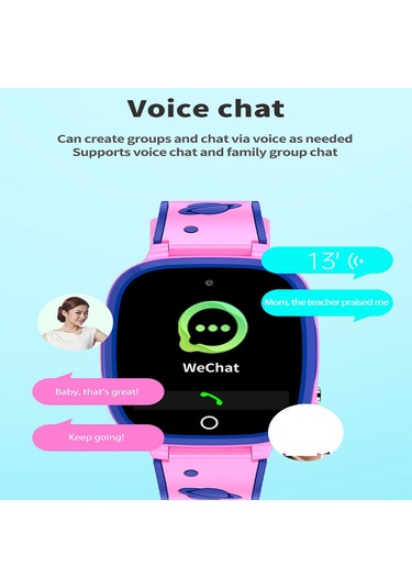 Leezsing 1.44" Kareli Renkli Ekranlı Çocuk Akıllı Saat (İthalatçı Garantili)