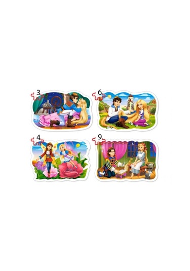 Castorland Puzzle 3+4+6+9 Parça Prens Ve Prenses Çocuk Puzzle