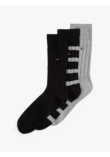 Tommy Hilfiger Tommy Hılfıger Erkek 3 Lu Çorap 701235377-002 Çok Renkli