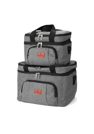 Symbee 8l Isı Saklama Çanta, Dışarı Piknik İçin Taşınabilir, Su Geçirmez, Tek Omuzlu Yemek Çantası B-8040 26x19x21cm Gri