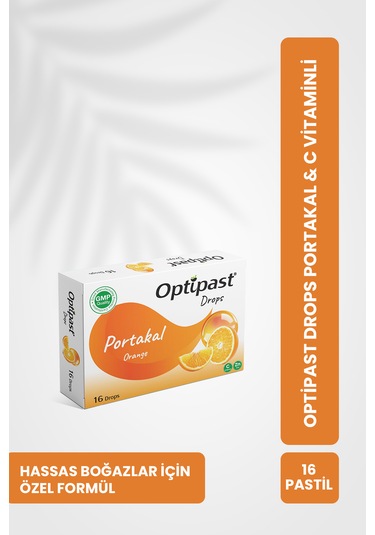 Optipast Drops Portakal & C Vitaminli 16 Pastil