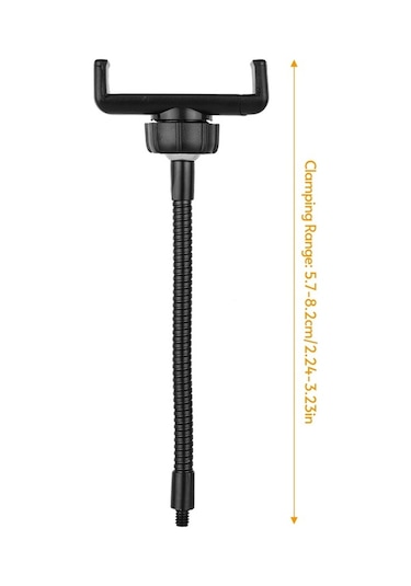 Fortunelane Metal Telefon Tutucu - 1/4 Vida Led Işık, 5.7-8.2cm Klem, Evrensel Kullanım