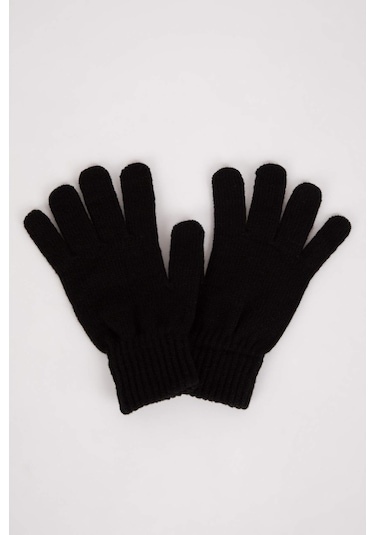 Defacto Kadın Triko Eldiven U9066AZ24WNBK23 Siyah